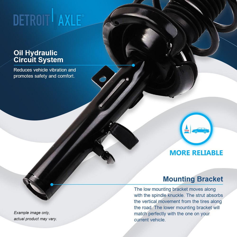 Front Struts w/ Coil Spring + Rear Shock + Sway Bars for 2012 2013 Ford Focus