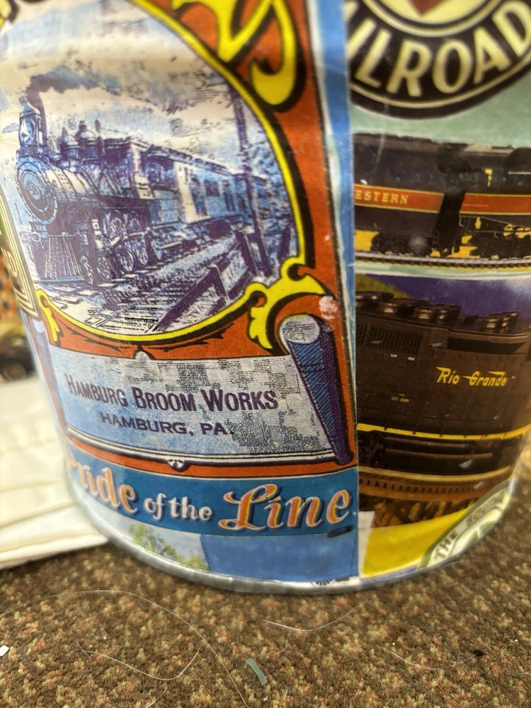 The Macbeth Collection Train Theme Decoupage Bucket