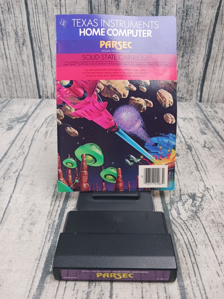 Vintage Texas Instruments Home Computer Parsec W/ Original Instruction Manual