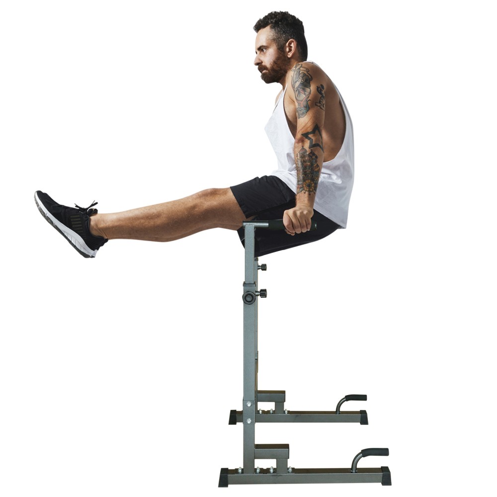 Heavy Duty Power Tower Dip Station Adjustable Height for Versatile Workouts