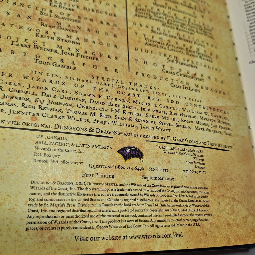 Dungeons and Dragons First Printing Dungeon Masters Guide Core Rulebook II