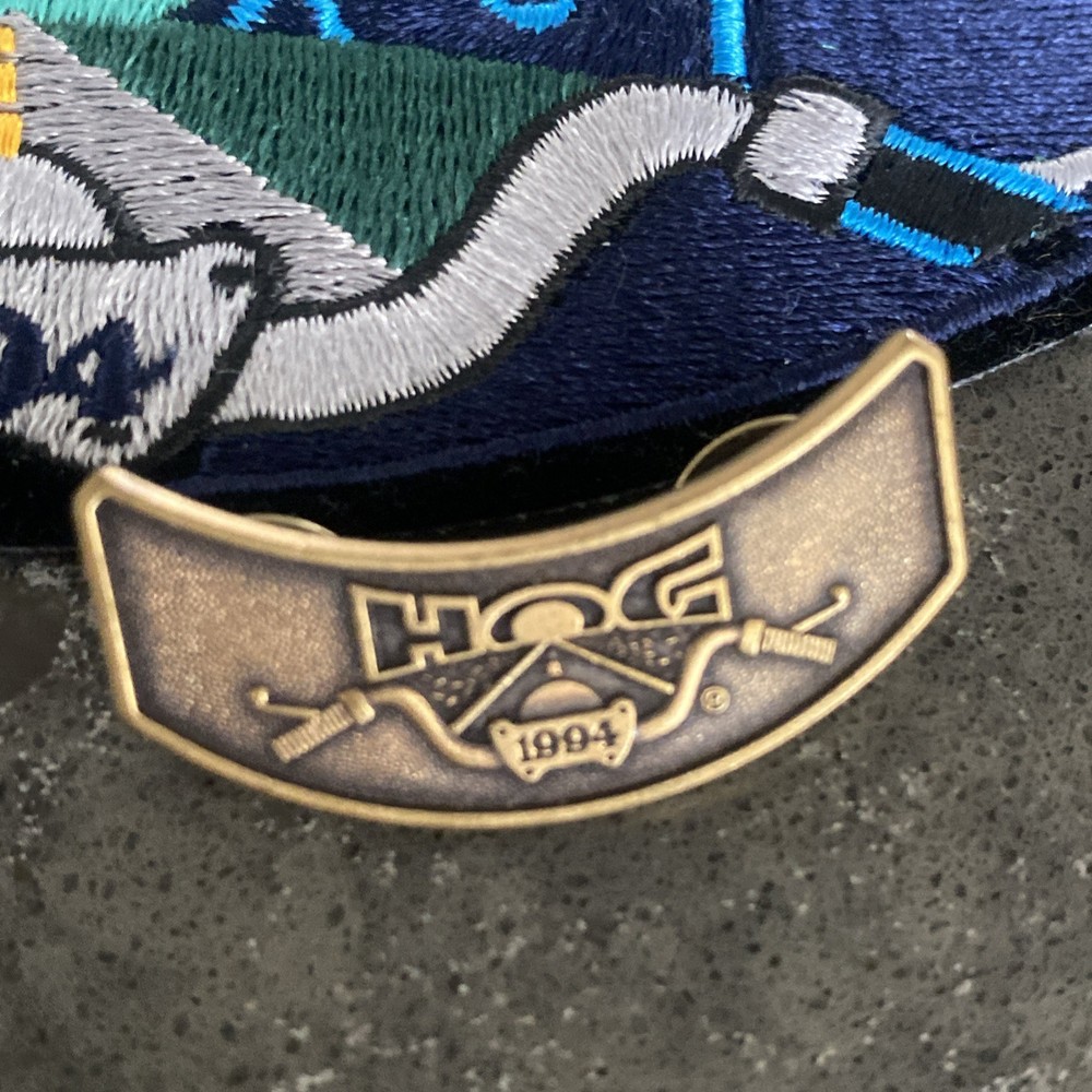 1994 HOG Member Patch + 2 Brass Pins Harley Davidson Owners Group Motorcycle