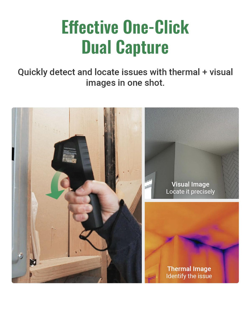 HF96V Thermal Camera with Visual Camera & Laser Pointer, Intelligent Scene Detec