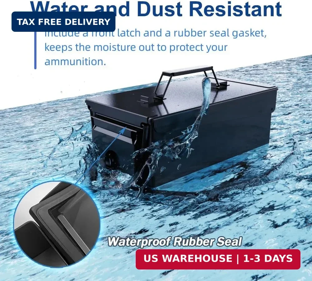 HARDROCK Metal Ammo Can, Ammo Box
