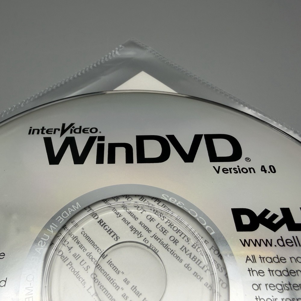 Vintage 1999 InterVideo WinDVD 4.0 Software For Computers DVD Player Dell SEALED