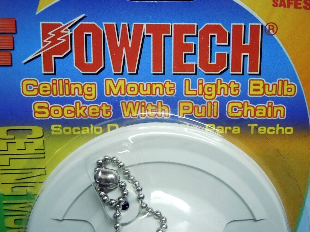 Ceiling mount light bulb 125v Socket with on / off pulling chain switch
