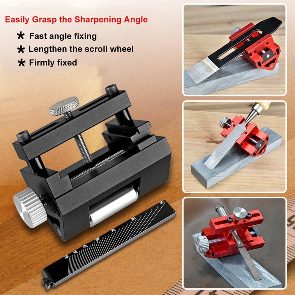 Versatile Chisel Sharpening Jig - Adjustable Honing Guide Fits 0-2.55 in Blades