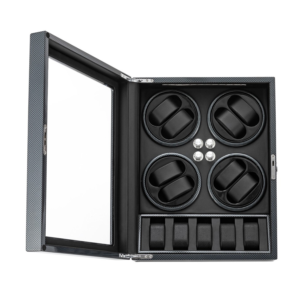 8+5 Watch Winder Box Automatic Rotation Watch Display Box Storage Case 5 Modes