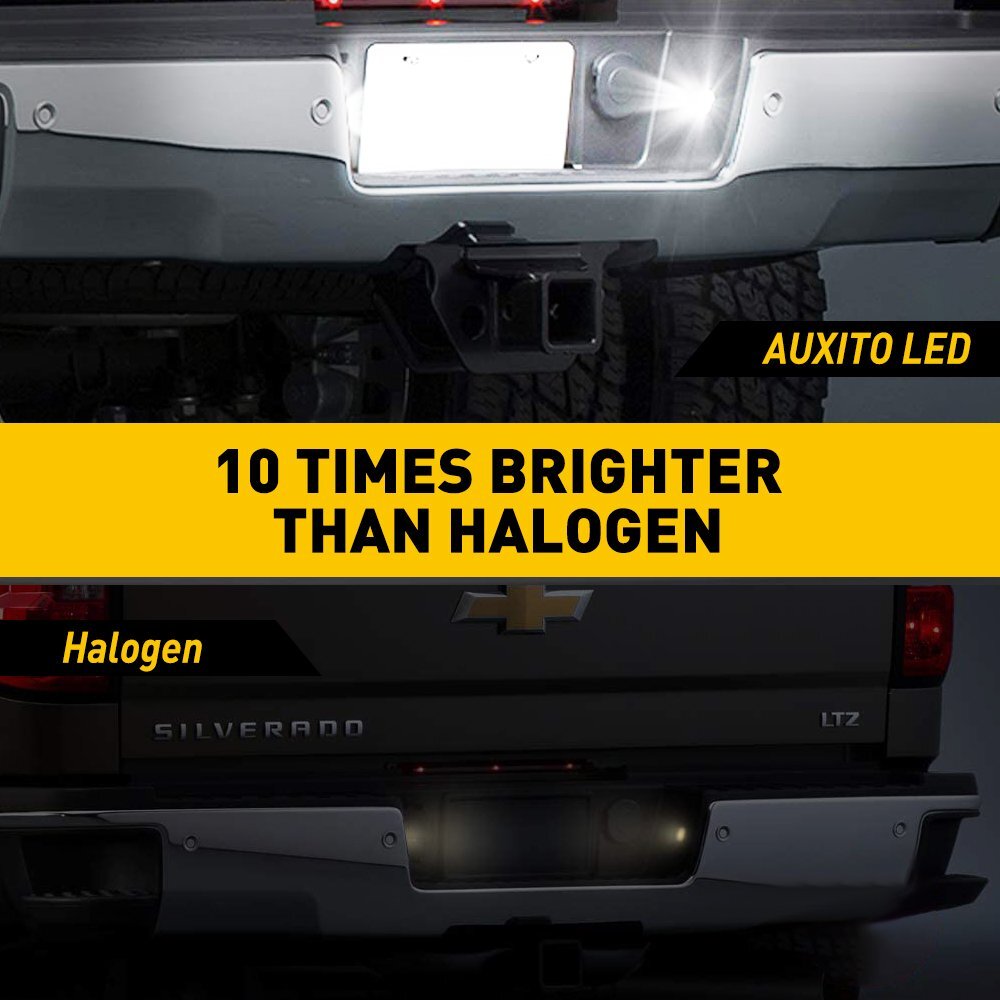 AUXITO White LED License Plate Tag Light For 2014-18 Chevy Silverado GMC Sierra