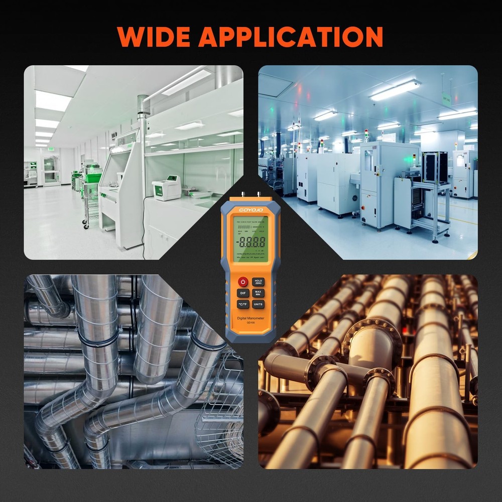 Digital Manometer HVAC Pressure Meter