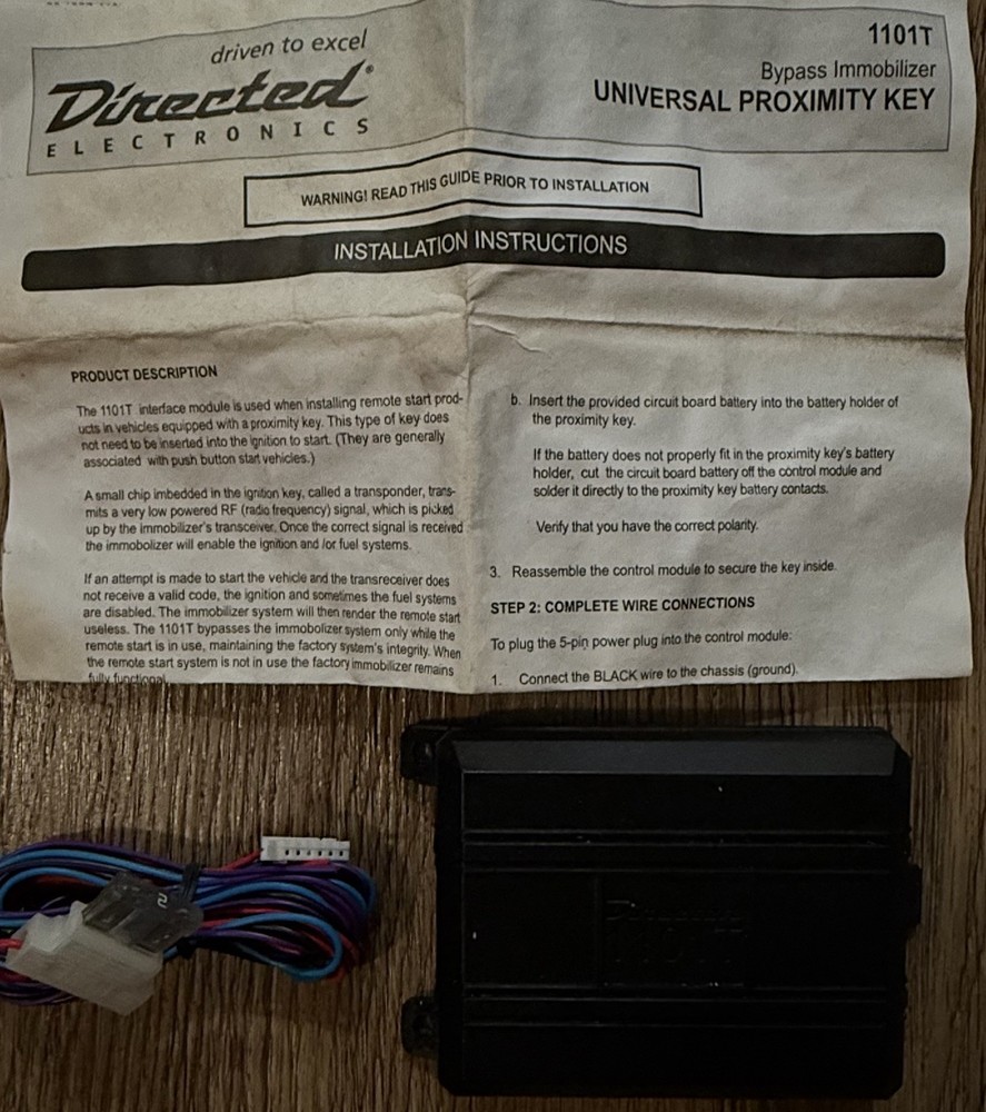 DIRECTED 1101T UNIVERSAL PROXIMITY KEY BYPASS MODULE