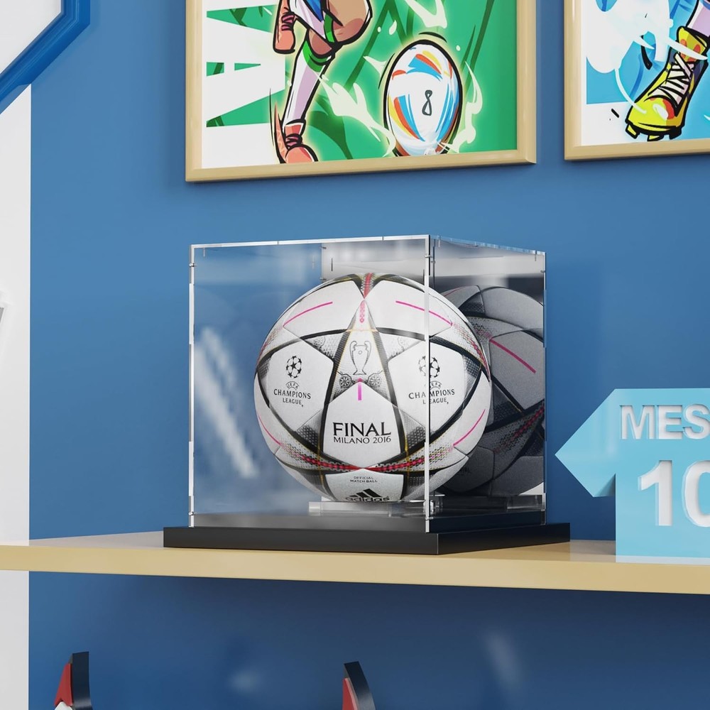Soccer Ball Display Case Clear Acrylic Case,