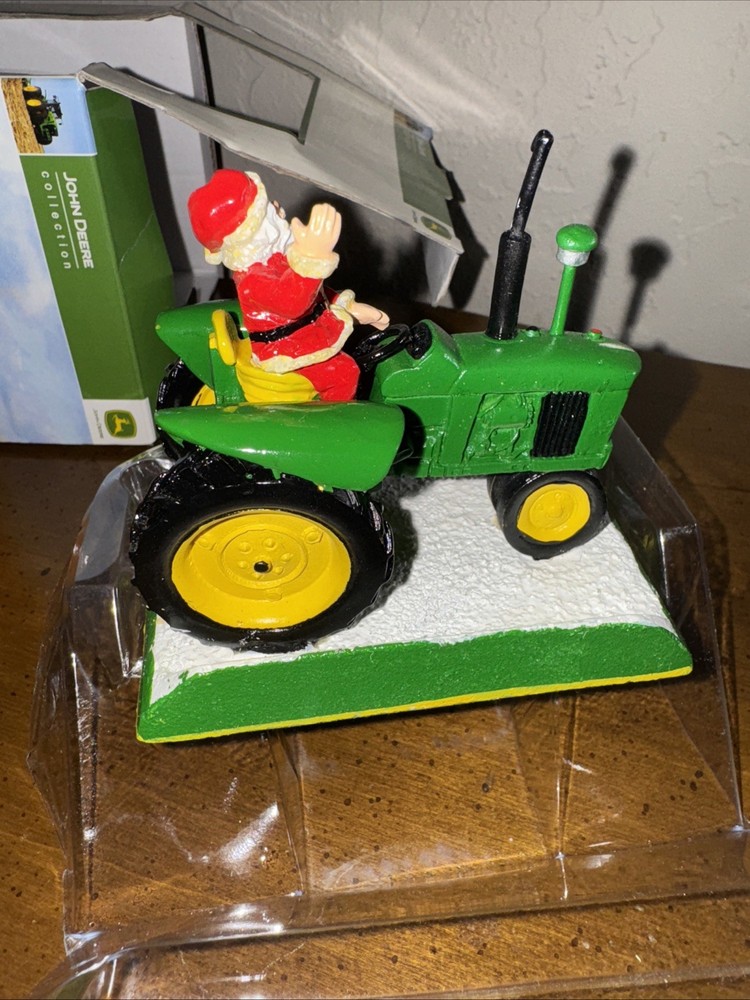 John Deere Santa On Tractor Stocking Holder