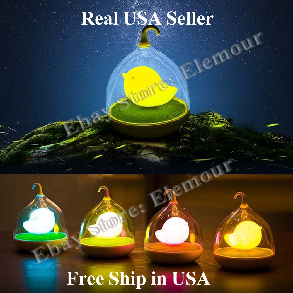 Rechargeable Dimmable Touch Control Portable Night Light Birdcage LED Lamp