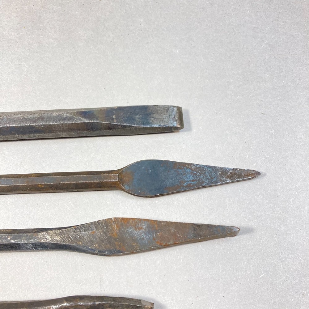Cold Chisel Lot 5 Pc w/ 3 Cape Chisels