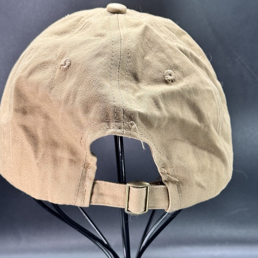 Cabelas Club Baseball Hat StrapBack Adjustable Embroidered Tan Yellow Script