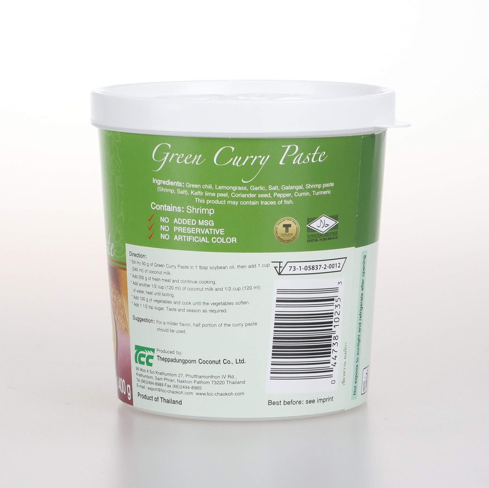 Green Curry Paste, Authentic Thai Green Curry Paste for Thai Curries & Other Dis