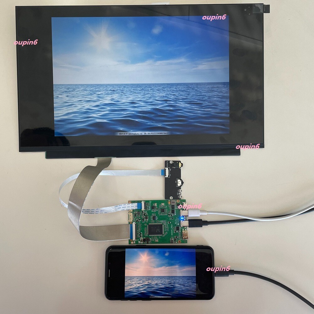 17.3" 1920*1080 IPS Screen panel EDP LED + 2 Type C mini HDMI controller board