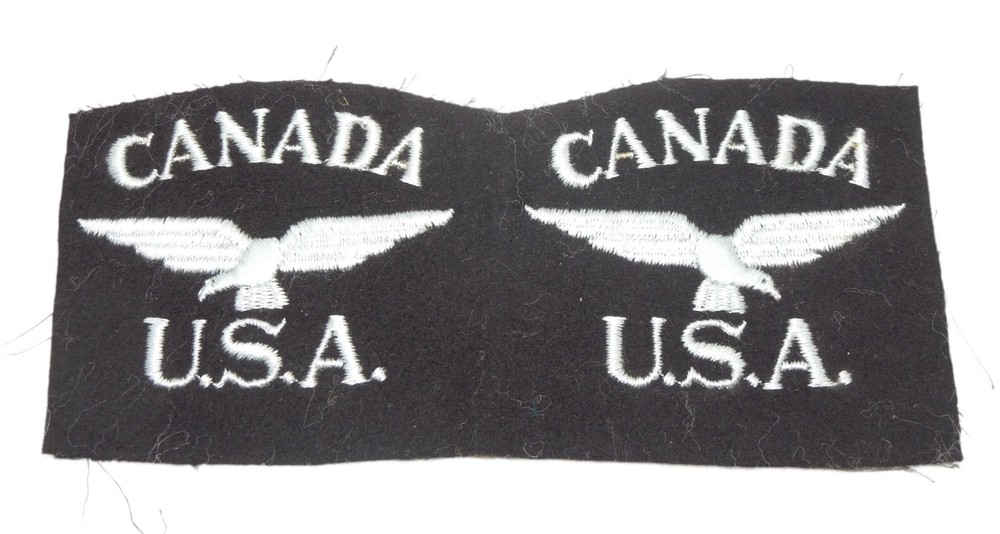 Original WWII USA Canada RCAF Patch Pair S25