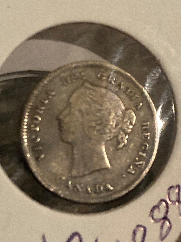 1888 Canada 5 Cents Silver Coin