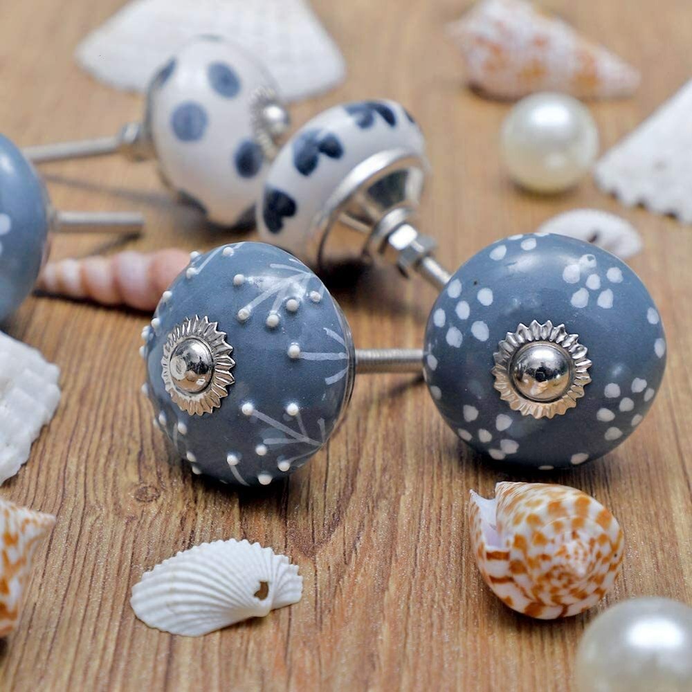 Set of 10 Ceramic Knobs Cabinet knobs Drawer knobs Cabinet pulls Door knobs