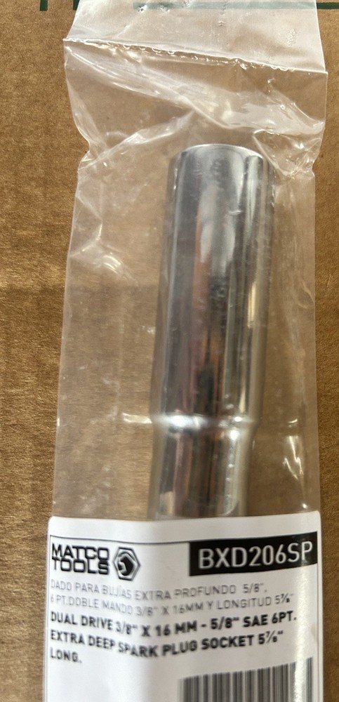 Matco Tools 3/8" Drive Long 5/8 Spark Plug Socket BXD206SP