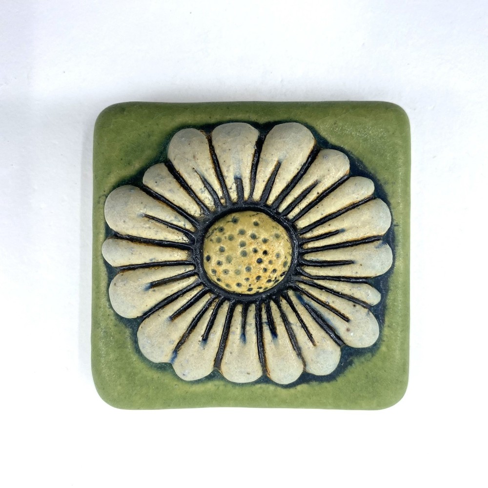 Aster 3x3" Ceramic Art Tile by Gretchen Kramp