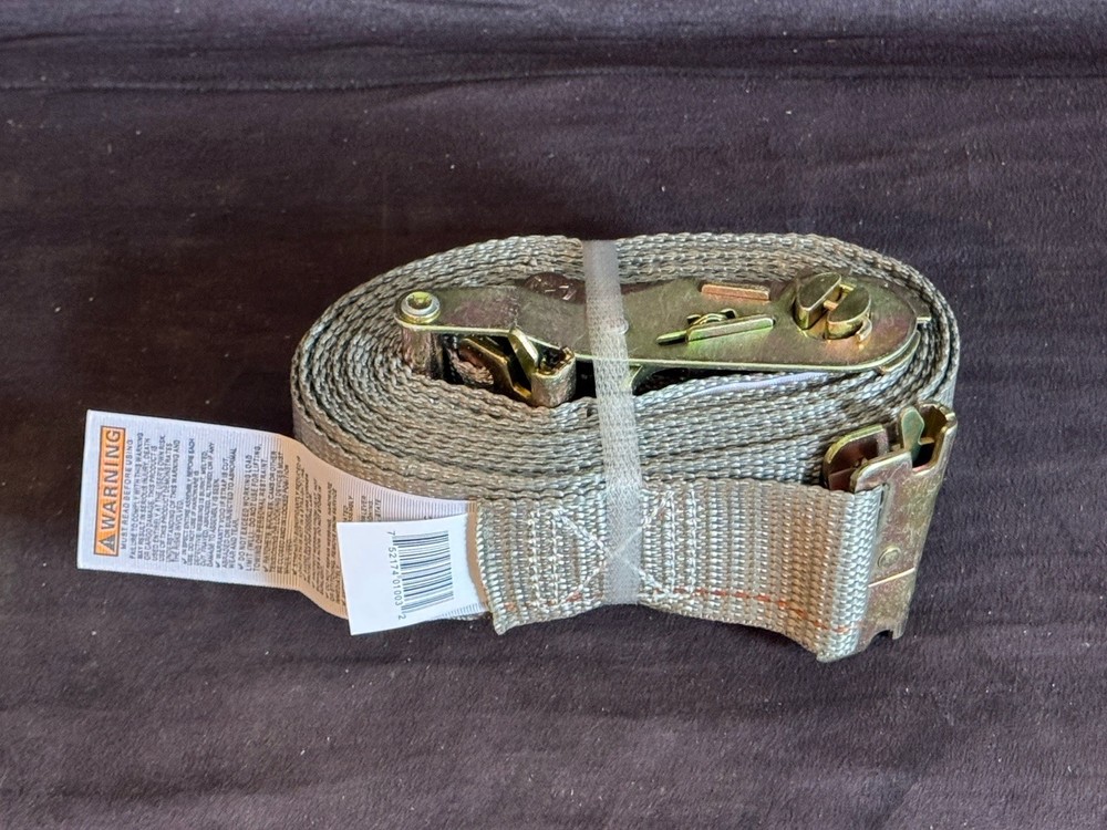 Pacific Cargo Control Ratchet Strap 2x16 WLL 1000 lbs. GRAY