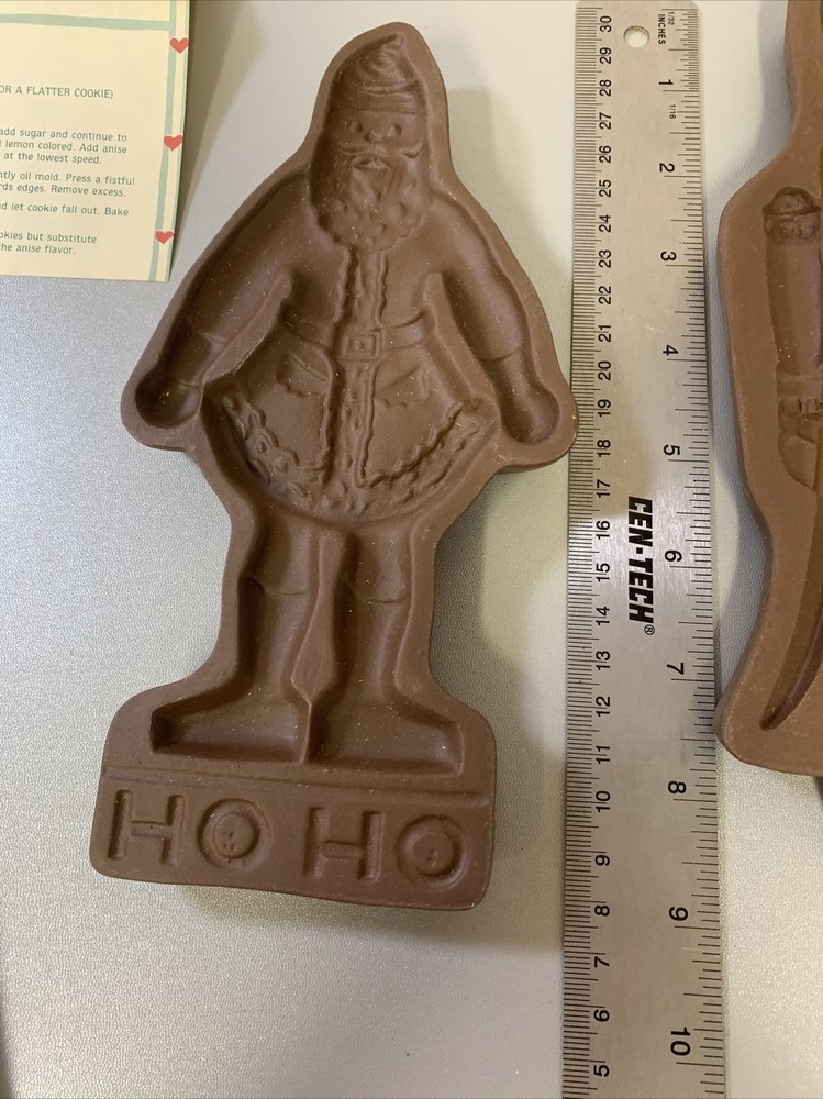2 Cookie Cutter/Mold by HARTSTONE Design SANTA & Nutcracker Original box. 9"