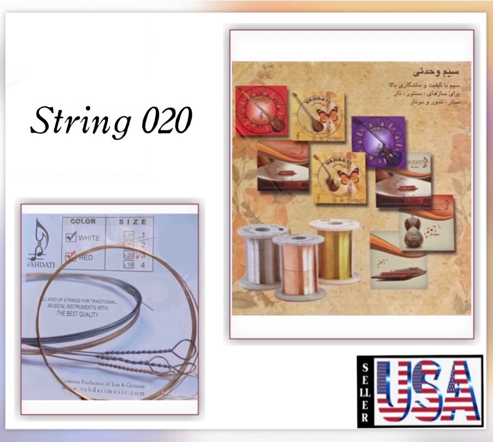4 STRING 020 , Sehtar, Tar, Tanboor, Dotar, wire 020, setar,taar,tanbour,sehtar