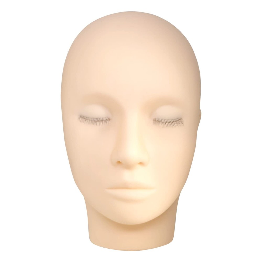 Eyelash Extensions Practice Training Mannequin Head With Layered Eyelashes