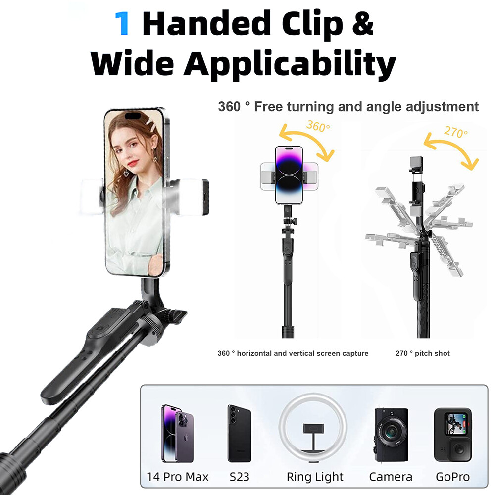 68" Wireless Bluetooth Selfie Stick Tripod Live Broadcasting Smartphone Holder