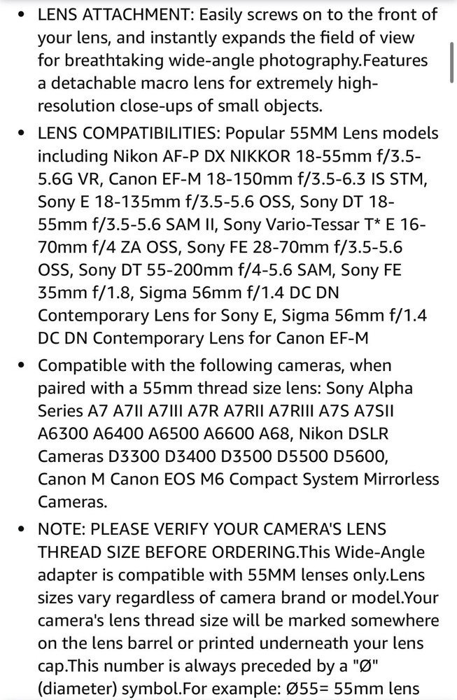 Altria Photo Wide Angle Camera Lens