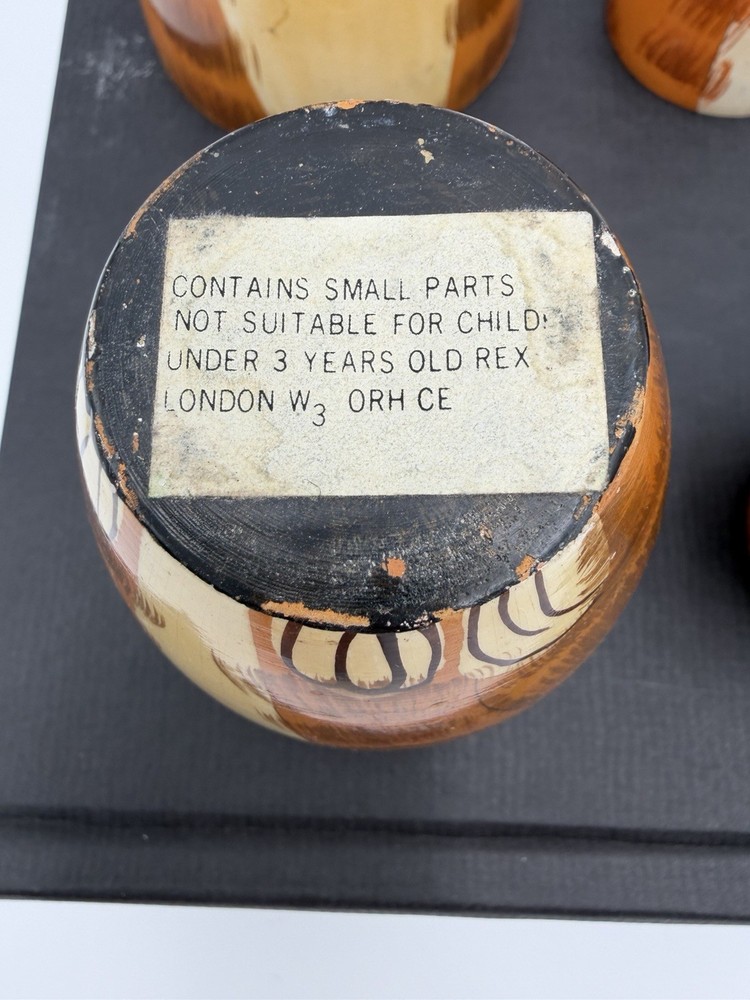 Vintage Cat Nesting Dolls Tag On Bottom