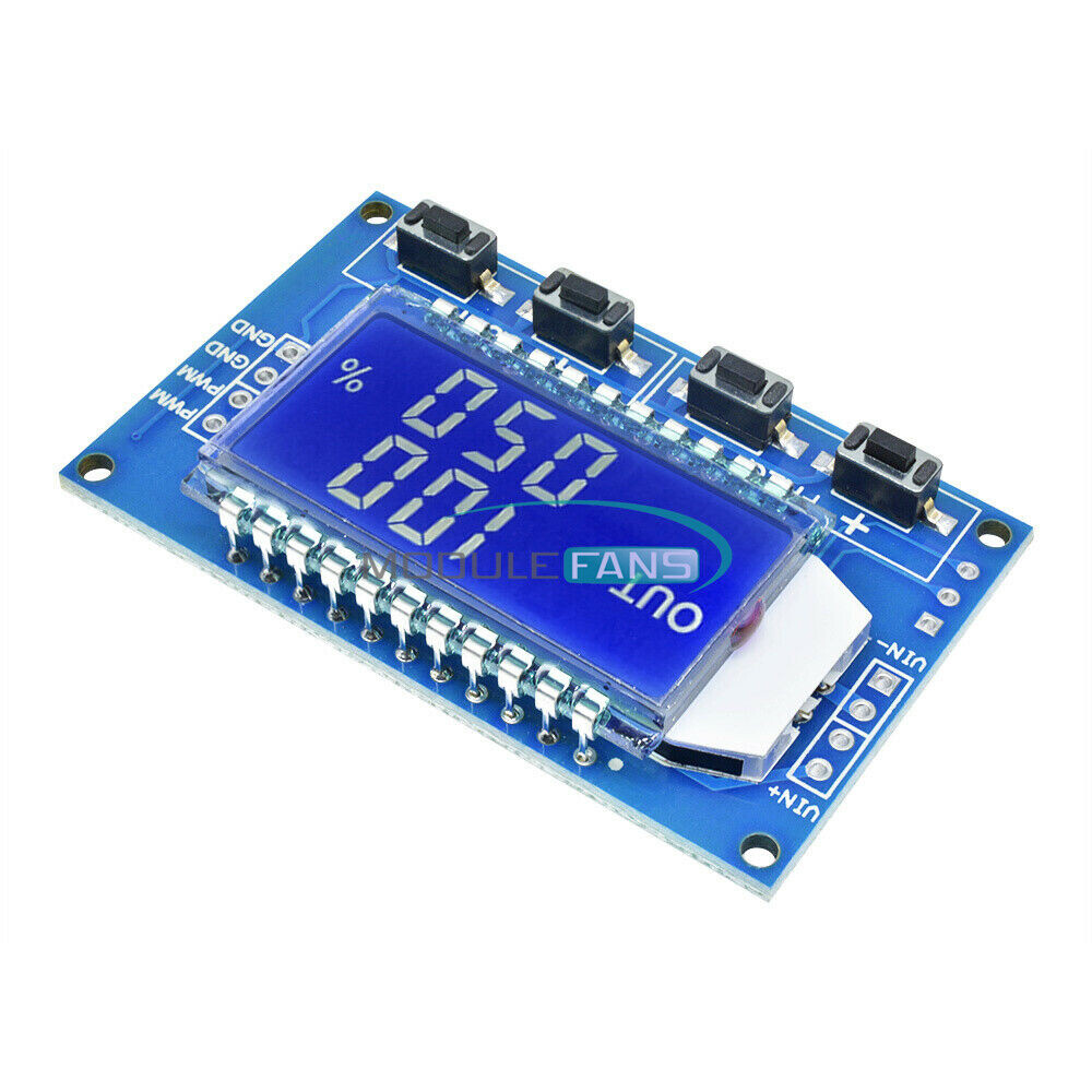 Signal Generator PWM Pulse Frequency Duty Cycle Adjustable Module LCD Display-.