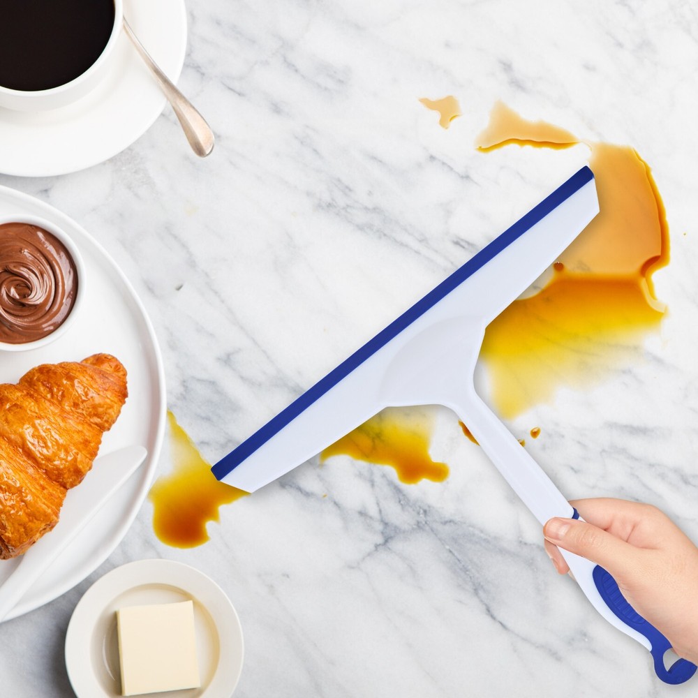 Superio 10" Window Rubber Squeegee with Hanging Loop, 2 pack Blue