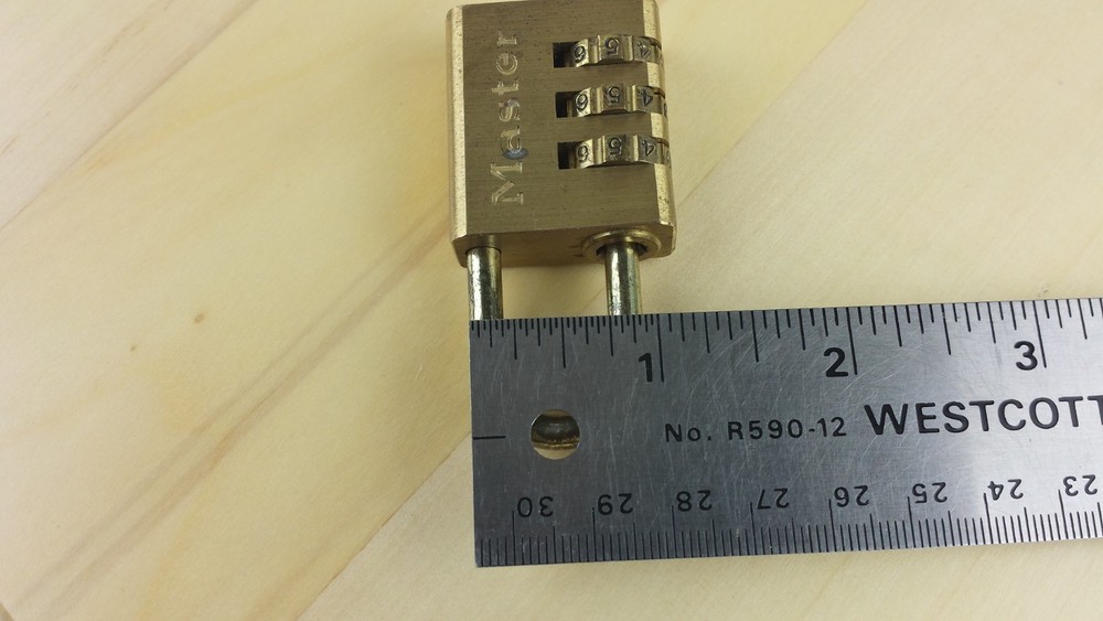 2x Master Padlock 3-Digit Combination Resettable Lock Bronze