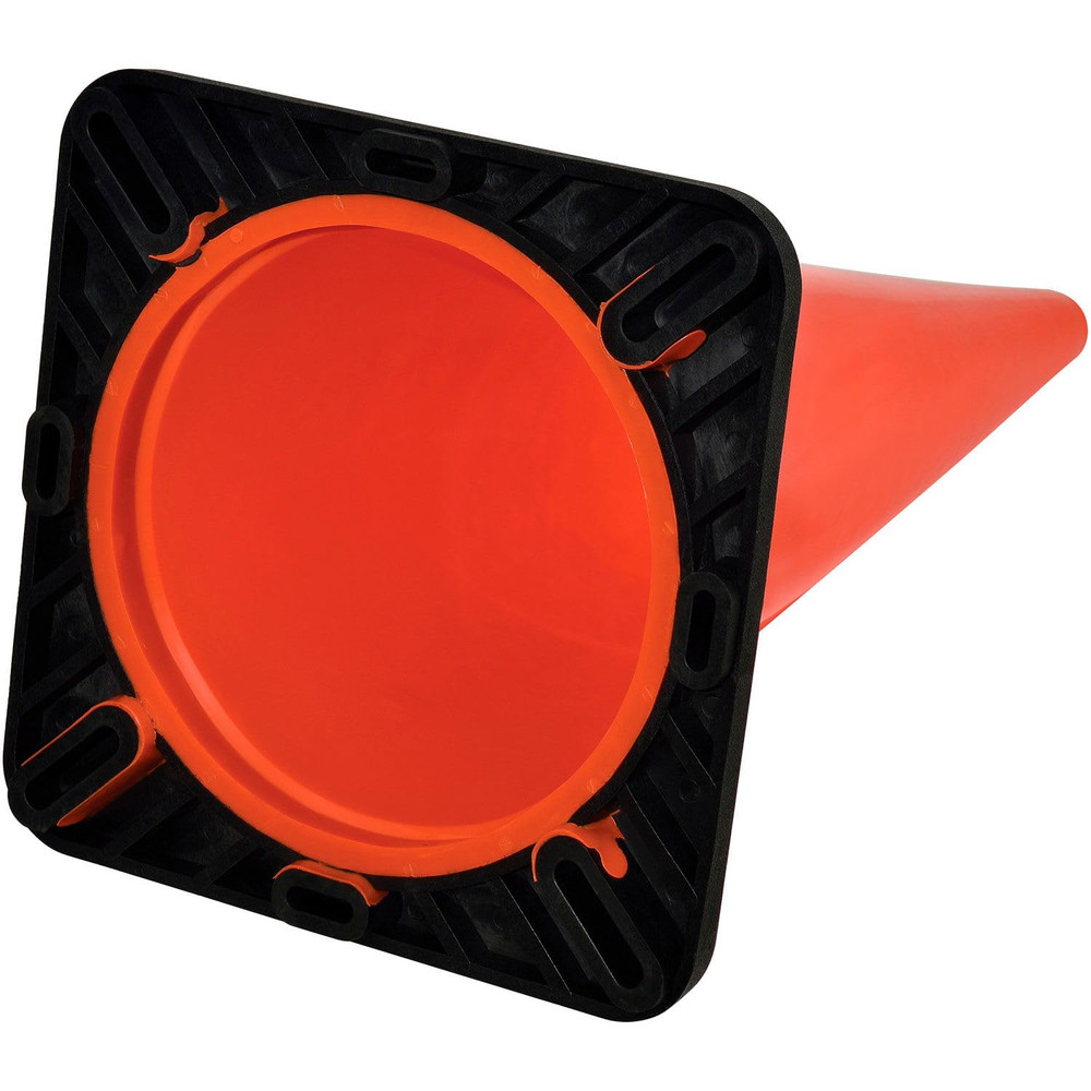 28" Non-Reflective Traffic Cone, Black Base, 7 Lbs