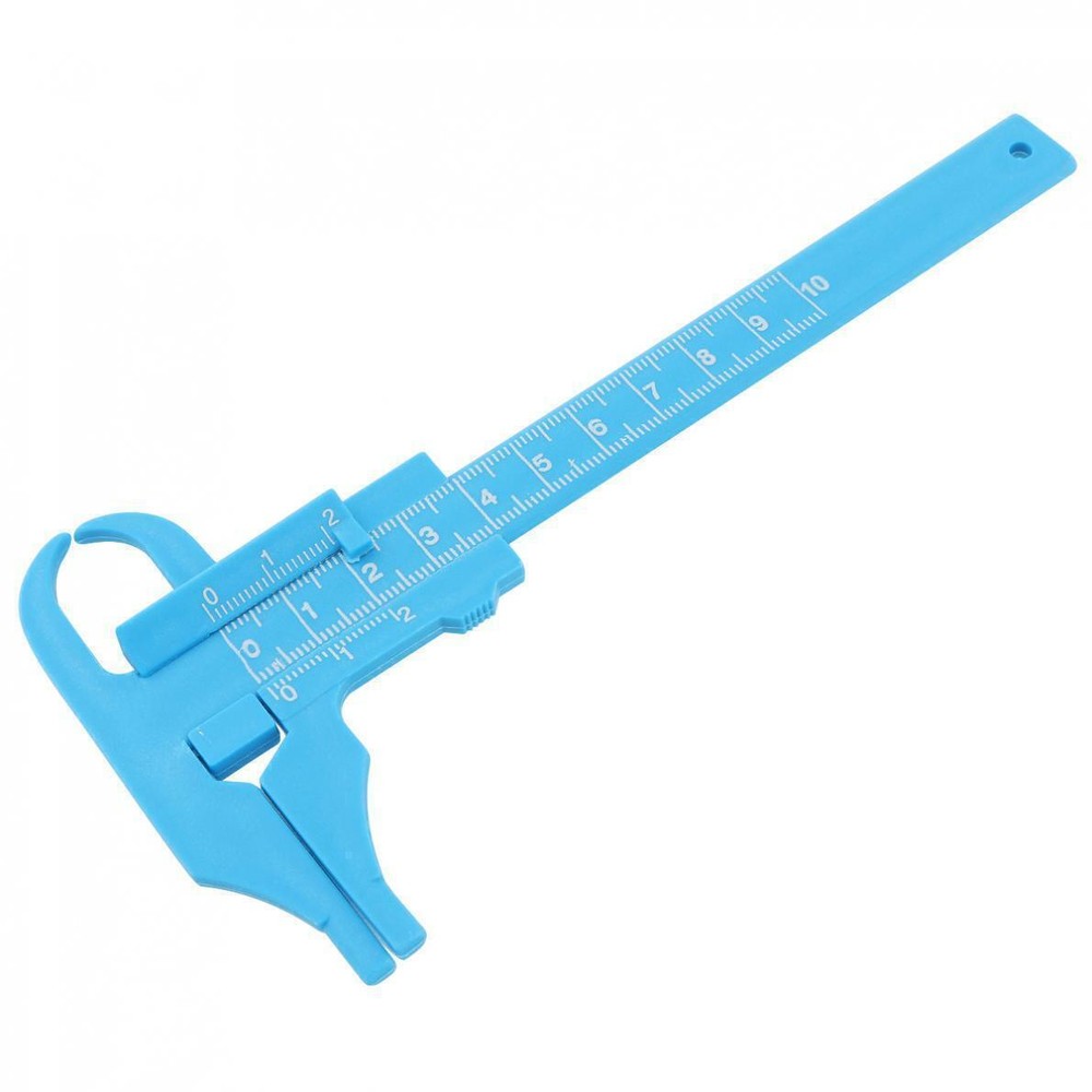 0-100mm Double Scale Blue Plastic Vernier Caliper Depth Measurement