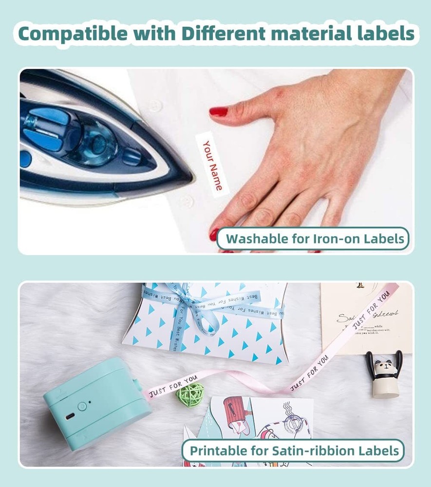 Phomemo P12 Label Maker Plastic Labeling Tape Refills Thermal Transfer Label