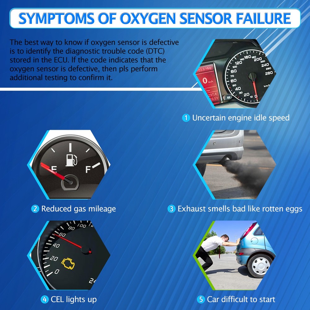 OE Downstream Oxygen O2 Sensor For 2014 2015 2016 2017 2018 Chevy Silverado 1500
