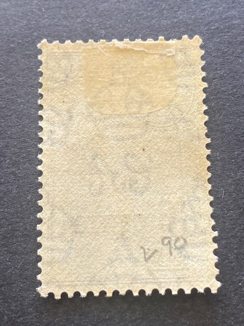 1930 CEYLON # 290, BLACK SURCHARGE, MHR