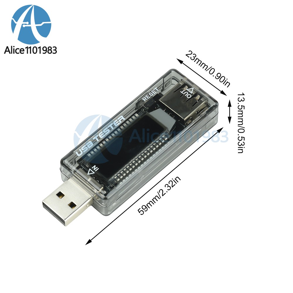 USB Current Voltage Tester USB Voltmeter Ammeter USB Power Detector 4-30V 0-3A