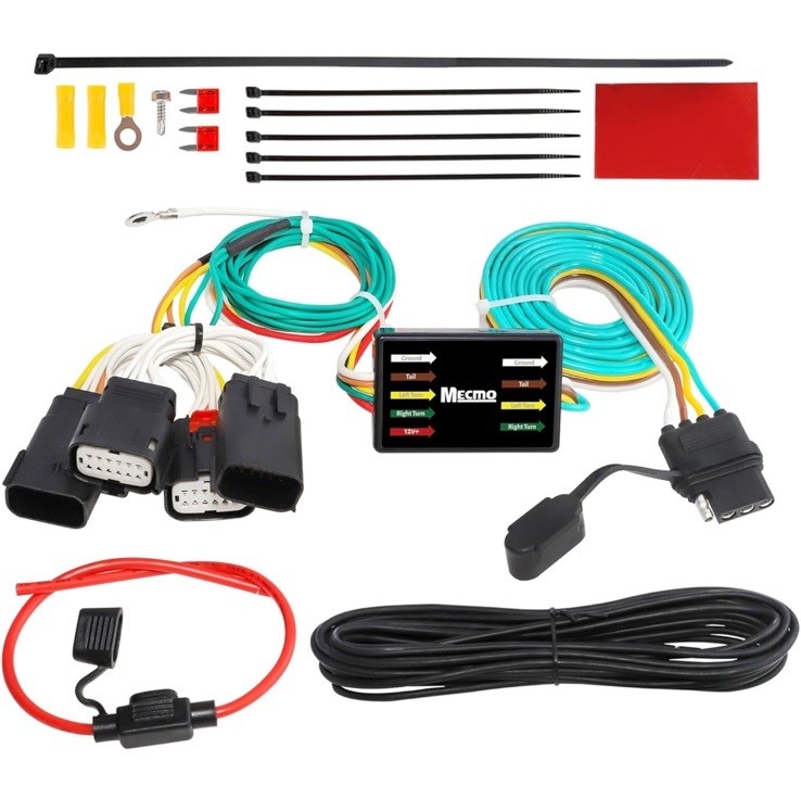 Jeep 4,Way Flat Trailer Harness, Quick Connect for Easy Towing Capability