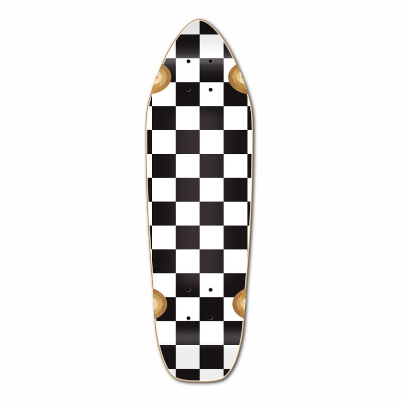 Yocaher Mini Cruiser Deck - Checker White