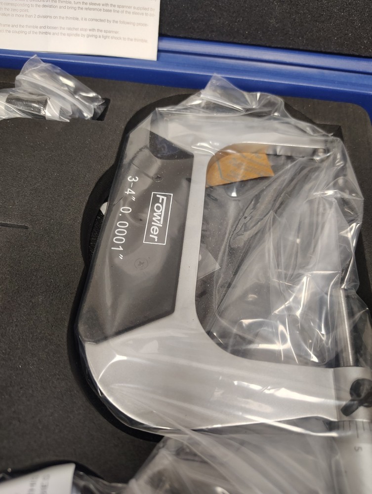 FOWLER 0-4" MICROMETER SET 72-229-214-0