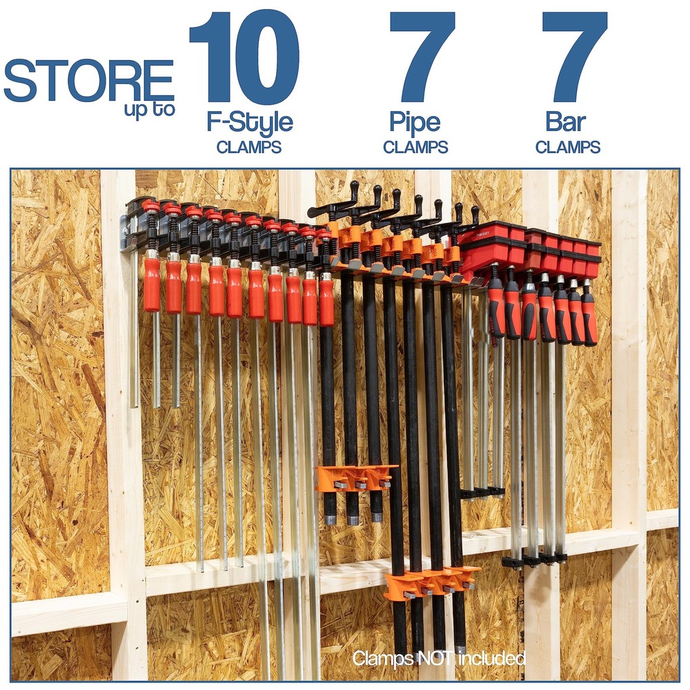 Fulton Woodworking Tools Modular Clamp Rack Assortment with 1 each Silver