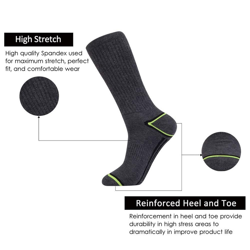JOYNÉE Mens 6 Pack Athletic Performance Cushion Crew Socks for Running and