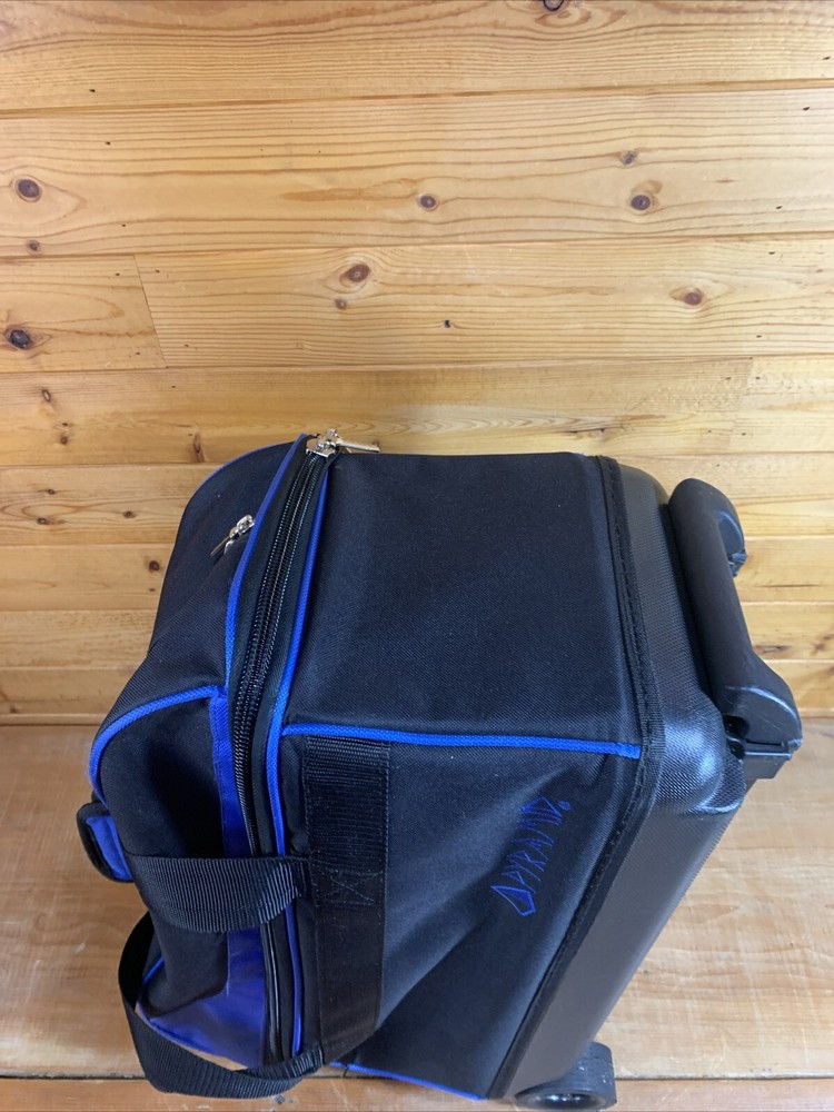 Pyramid Path 2 Ball Double Roller Bowling Bag - Black and Blue EUC