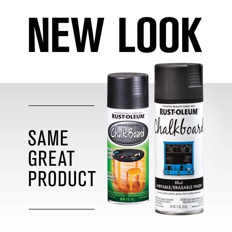 Rust-Oleum Specialty Black Chalkboard Spray Paint Multi-Surface Flat Finish 11oz